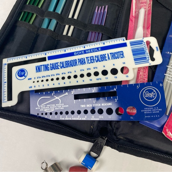 ArtBin Knitting Crochet Kit Set Hook Needle Carry Case Susan Bates Tools Travel - Picture 3 of 10